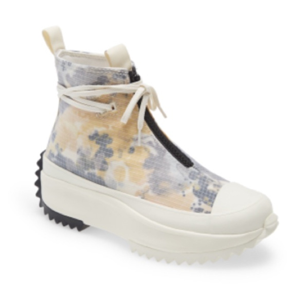 New Converse Women's Run Star Hike High Top Platform Egret/White/Black